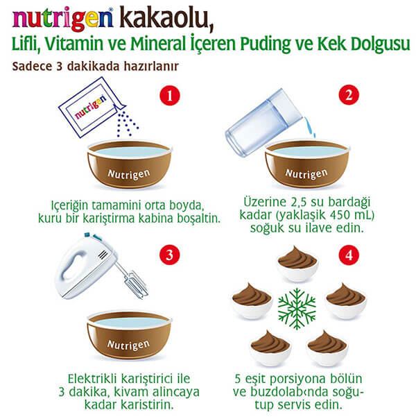 Nutrigen Kakao Puding Nasıl Yapılır ?, Nutrigen Kek Puding Nasıl Yapılır ?, Nutrigen Kakao Puding ve Kek Nasıl Yapılır ?
