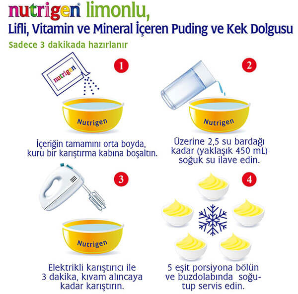 Nutrigen limonlu puding Nasıl Yapılır ? 